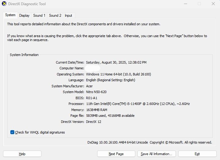 Vand unitate desktop gaming Acer Nitro