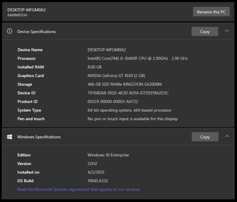 Calculator cu monitor, boxe și tastatură