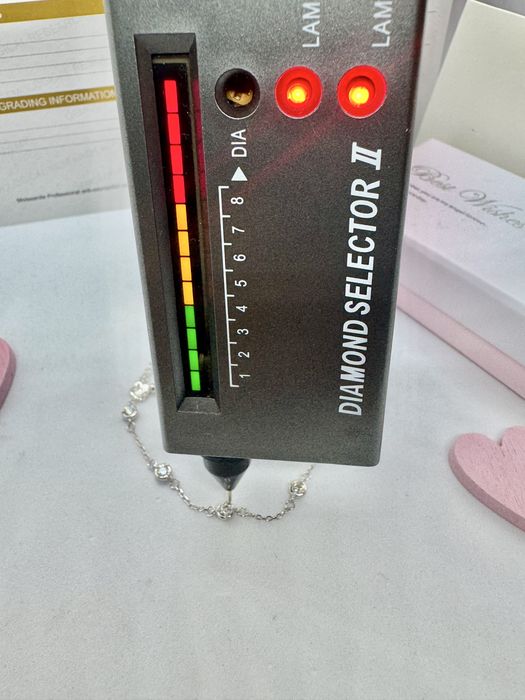 Сребърна гривна с мойсанит (диамант) 0.5 карата