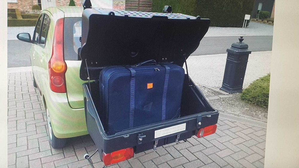Cutie portbagaj montabil pe carligul de remorcare tip Towbox