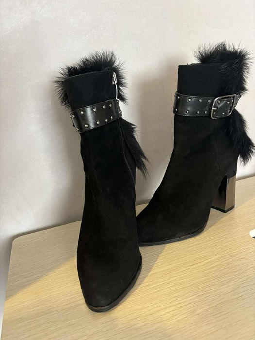 Дамски боти на ток, елегантни GIANNI , ZARA, дамска чанта / шапка