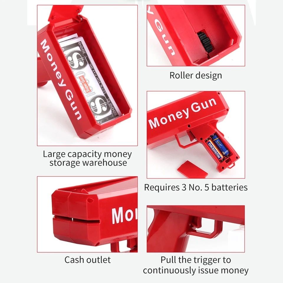 Пистолет за пари/Money gun/Парти пистолет за пари