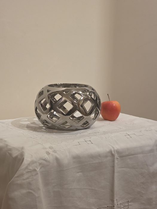 Vas ceramică cromata
