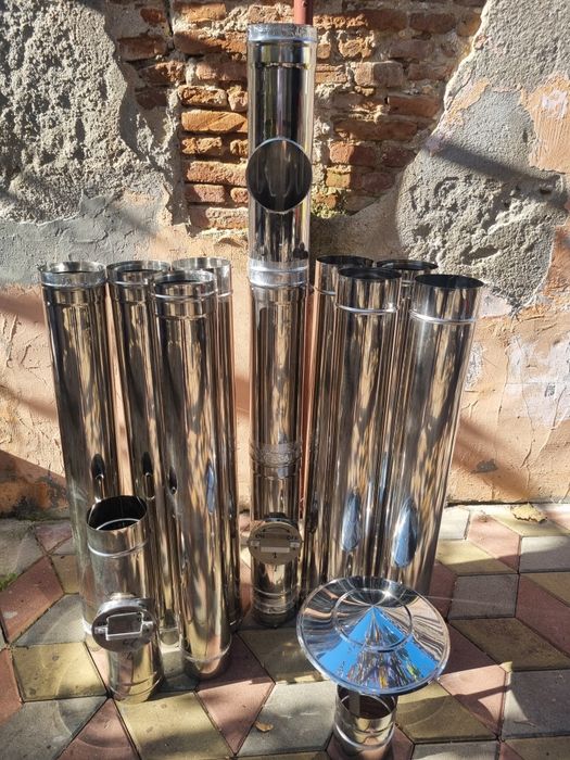 Cos de fum inox 130mm