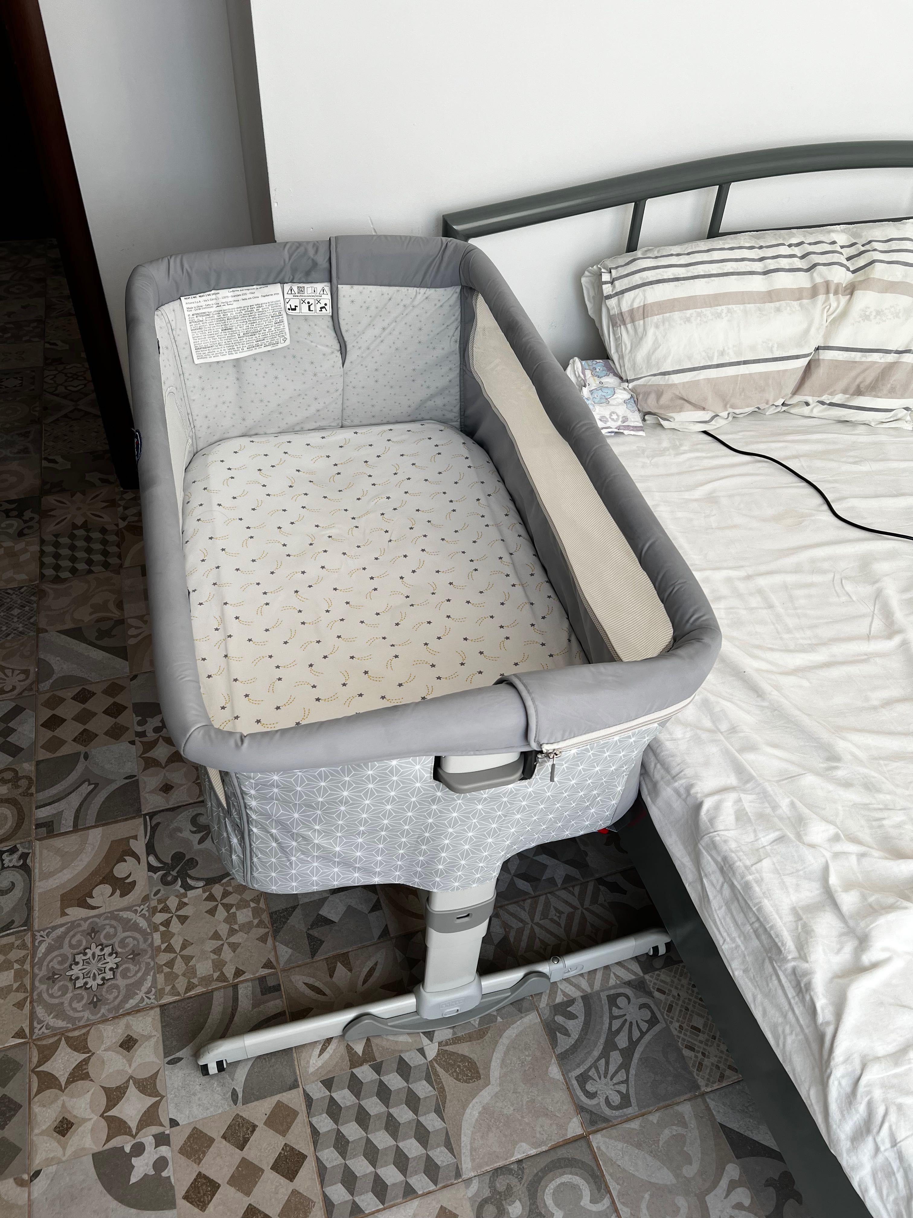 Бебешка кошара Chicco Next2Me Dream, Grey Mattress and Travel Bag