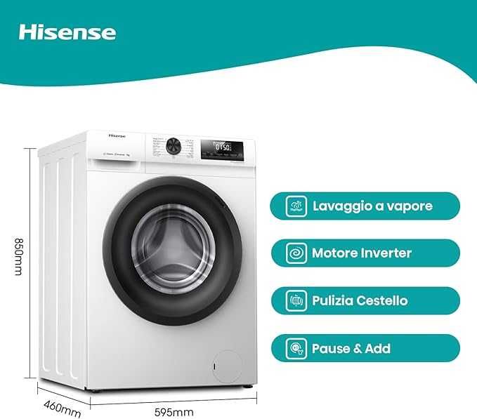 Пералня Hisense WFQE7012EVM Slim, 7 кг