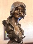 Statuetă Bronz ArtNouveau *** vintage / antic / vechi / retro ***