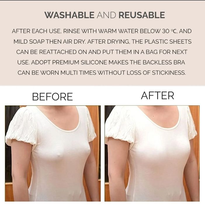 Sutien invizibil din silicon tip push up