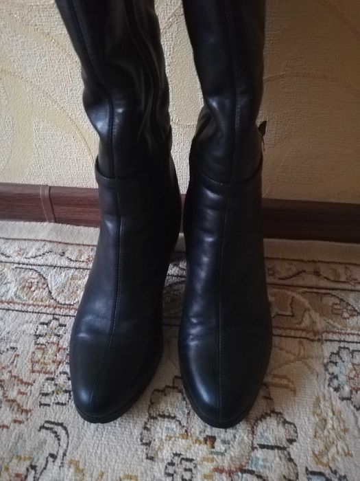 Сапоги женские, кожа