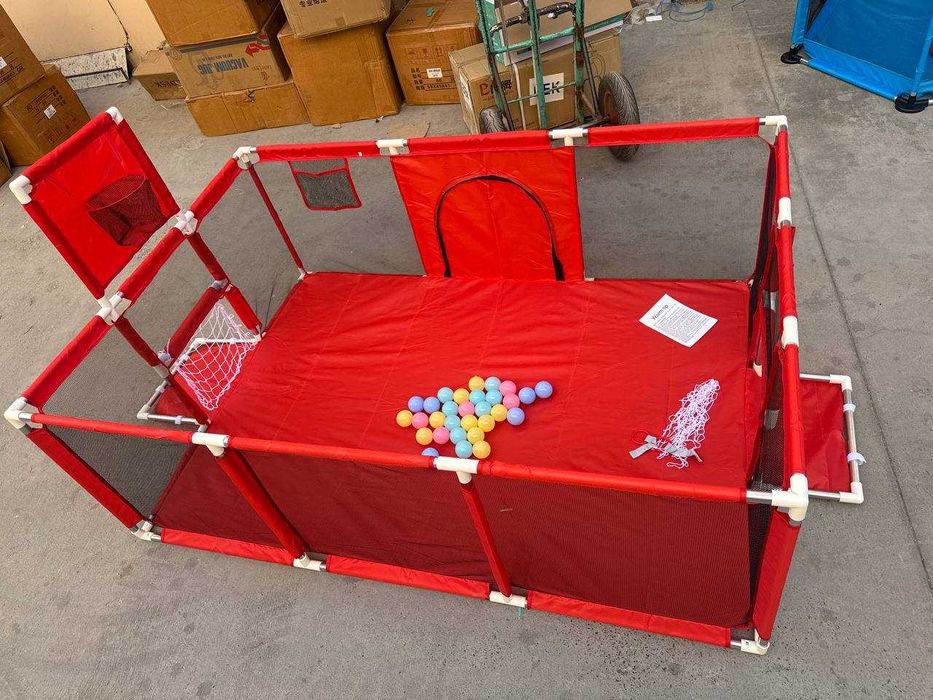 Детский манеж с баскетбольным кольцом —220х120см