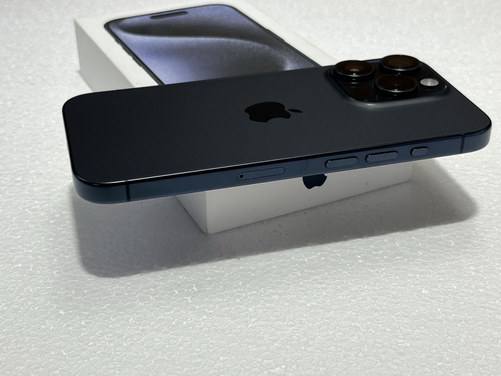 iPhone 15 PRO 128Gb Blue Titanium Neverlocked 100% viata bateriei