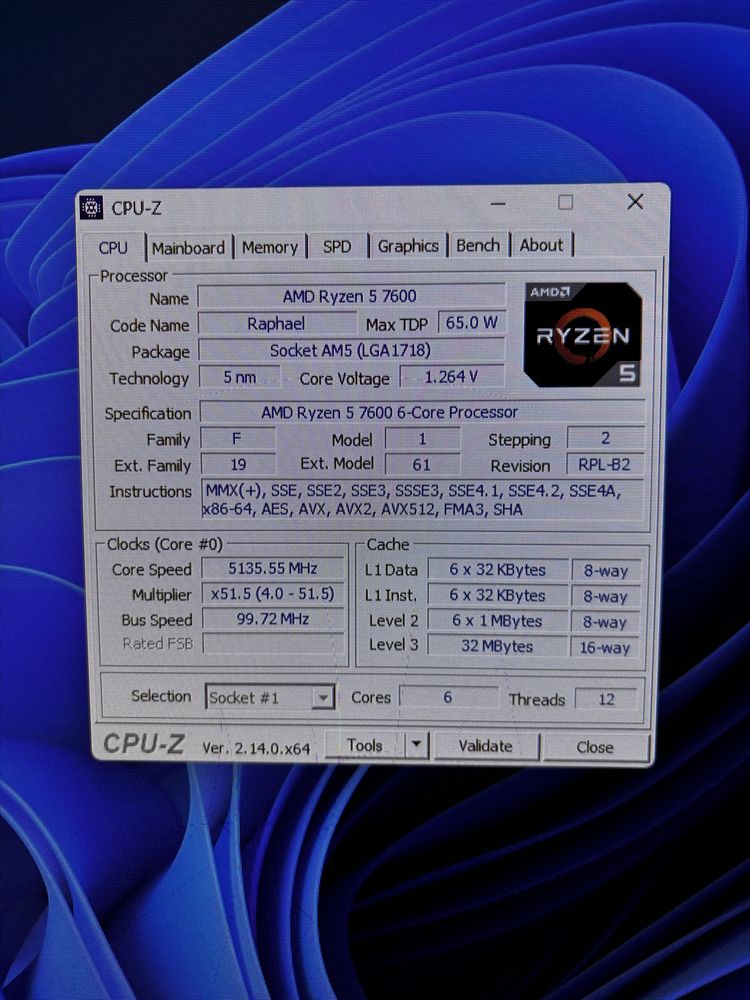 PC Calculator AMD Ryzen 5 7600 5.2GhZ 32GB Ram nVidia 1660TI 6G Gaming