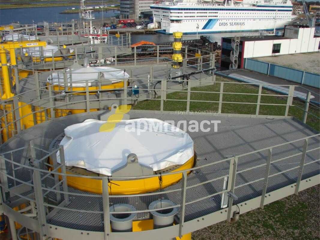 Композитный настил для нефте- и газоперерабатывающего производства