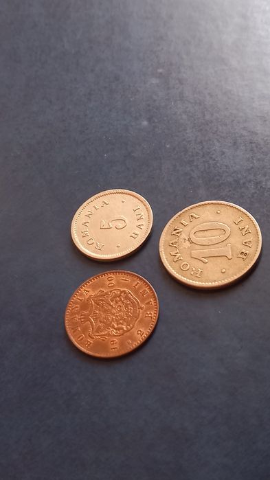 Vand lot 3 monede vechi de colectie an 1900 de 2,5 și 10 bani