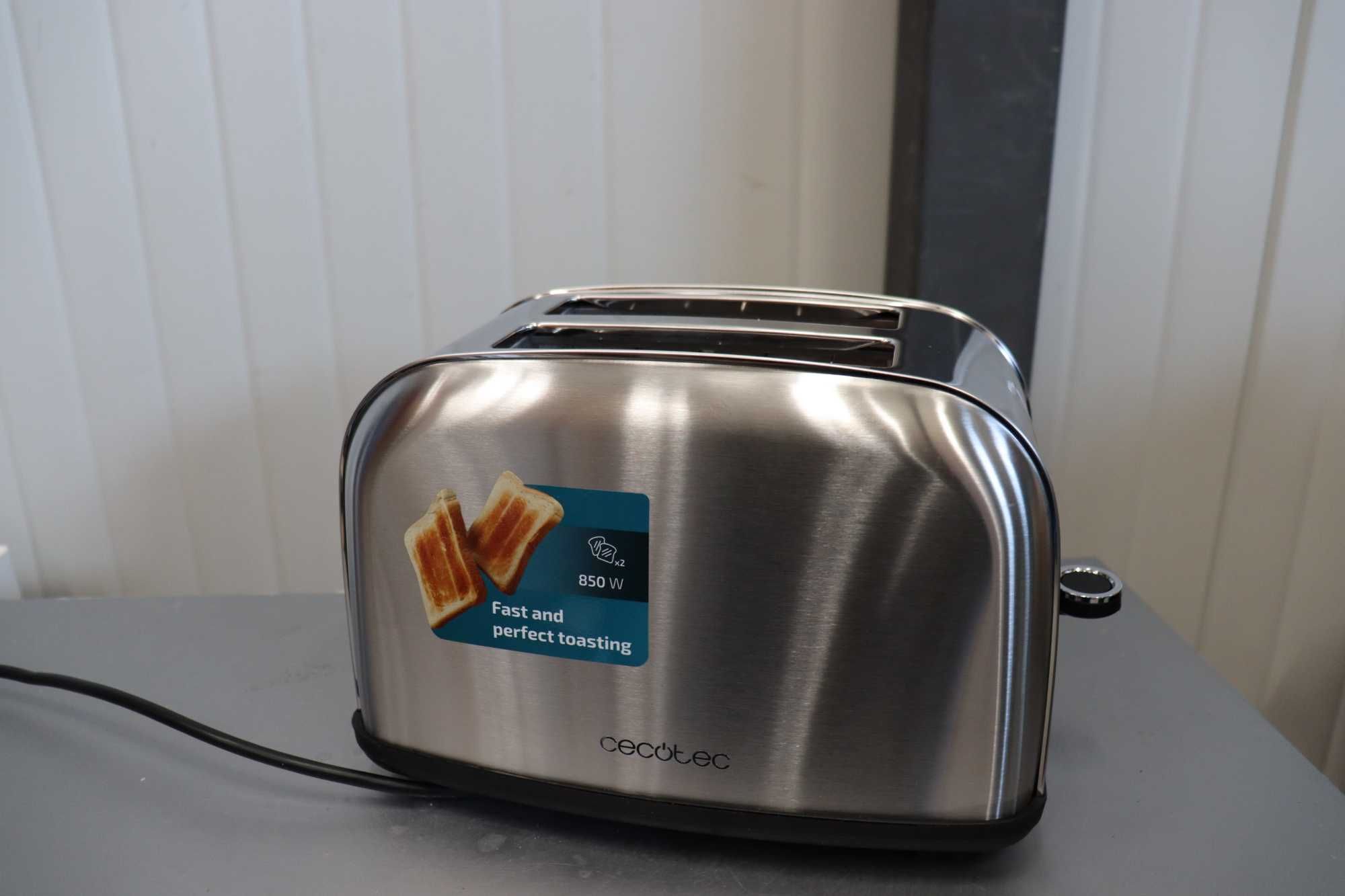 Тостер Cecotec Toastin' time 850 Inox Long Lite, 850W, 2 филийки, Inox