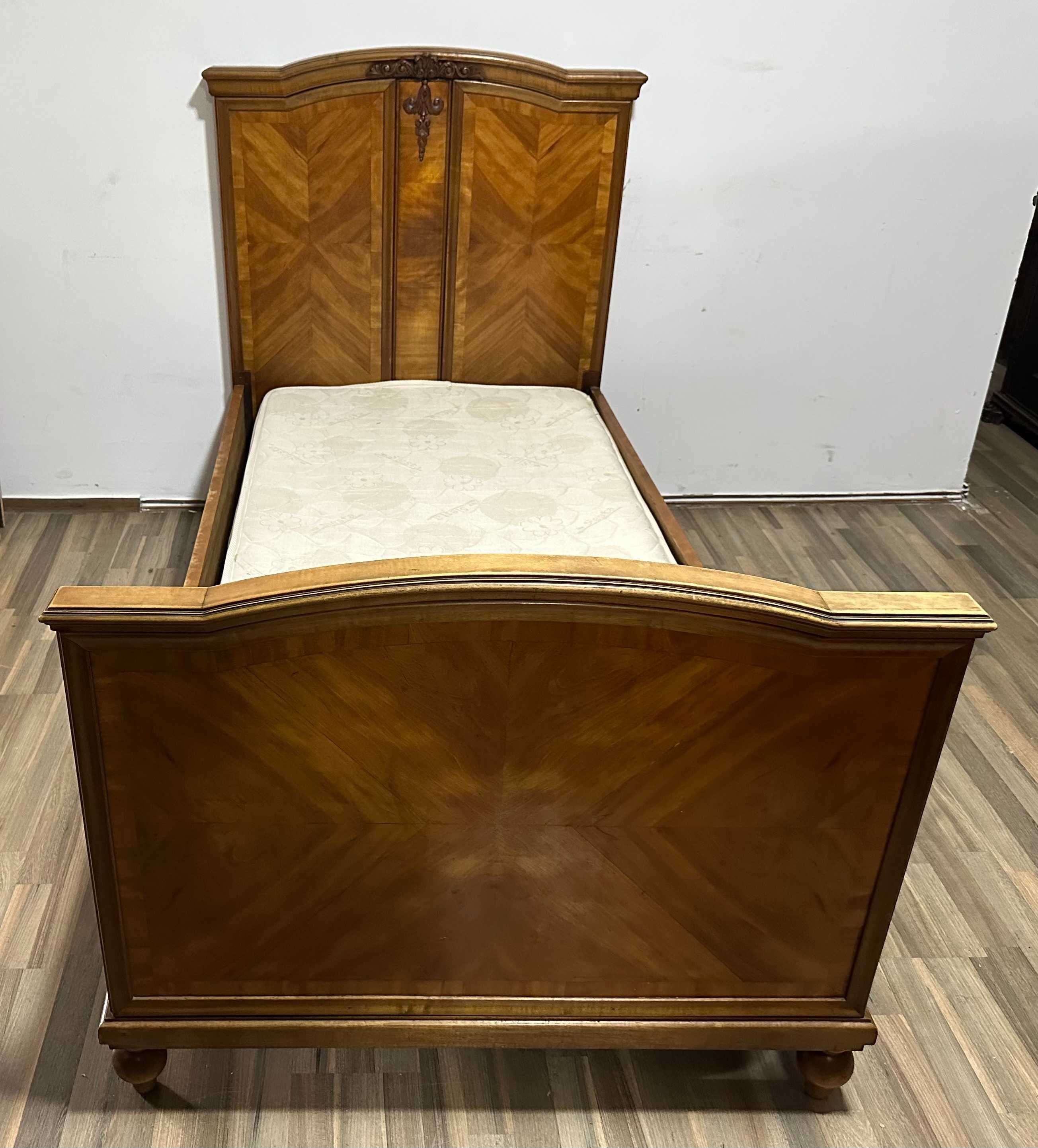 2 buc Pat Vintage din Lemn; Pat single Pentru Saltea 200x100 cm