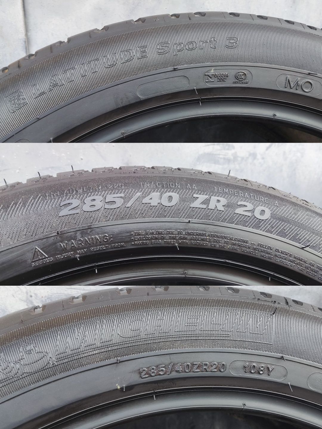 2бр. летни гуми 285/40/20 Michelin Latitude Sport 3 
dot22
6.9mm
Много