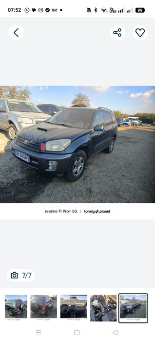 Piese chiuloasă bloc jante ușa cardan kit pornire far Toyota rav4 2003