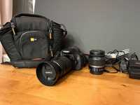 Canon 600d eos 18-55m+75-300mm обективи