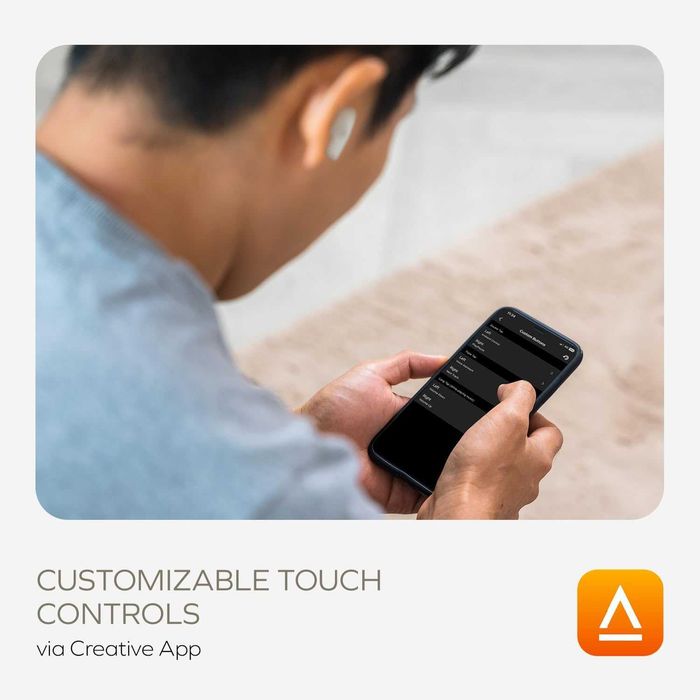 CREATIVE Zen Air SXFI леки, истински безжични, устойчиви на изпотяване