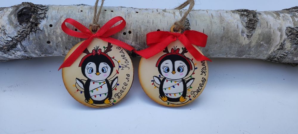 Дървени Коледни играчки