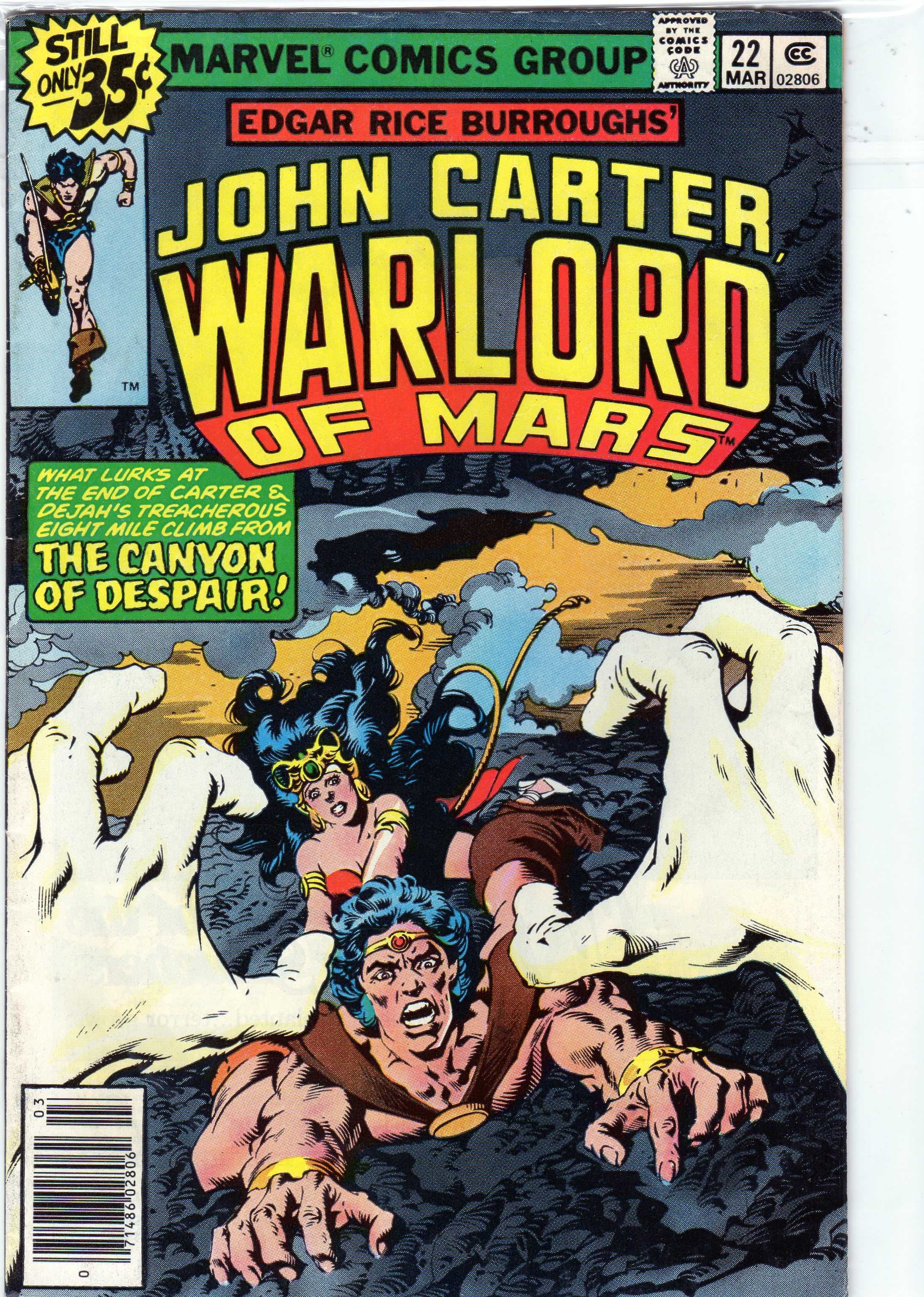 John Carter Warlord of Mars #22 The canion of Despair! benzi desenate