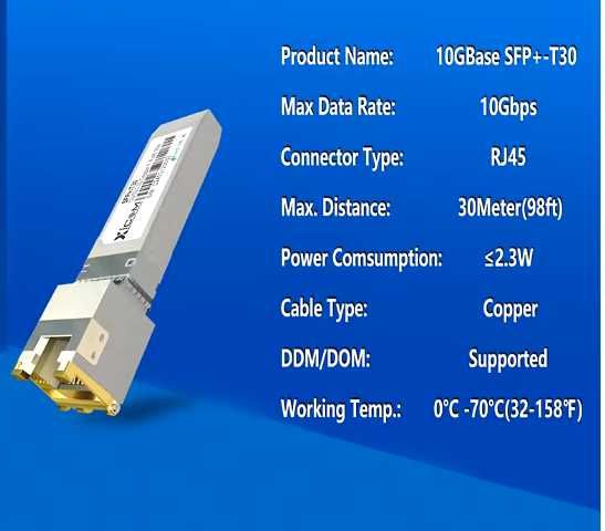 Modul Transceiver SFP+ 10GBASE-T RJ45