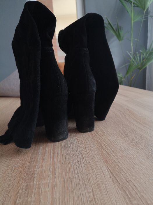 Cizme piele intoarsa peste genunchi 38