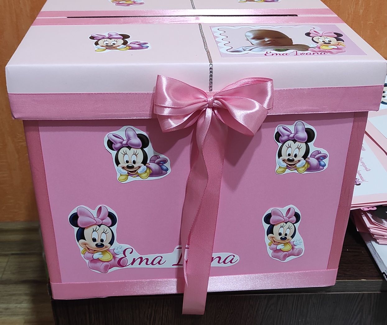 Cutie dar botez - Minnie sau Mickey Mouse