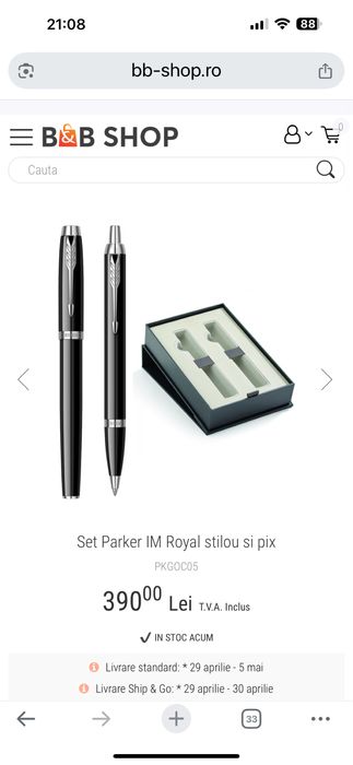 Set Parker IM Royal stilou si pix
