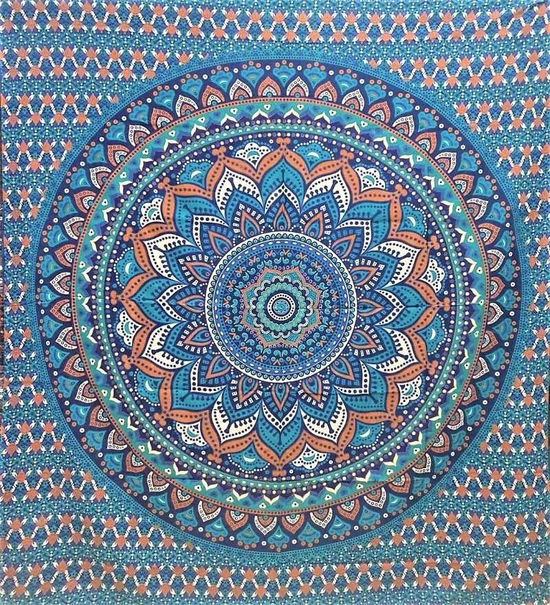 Panza decorativa Mandala, Bumbac 100%, India, 230*210 cm