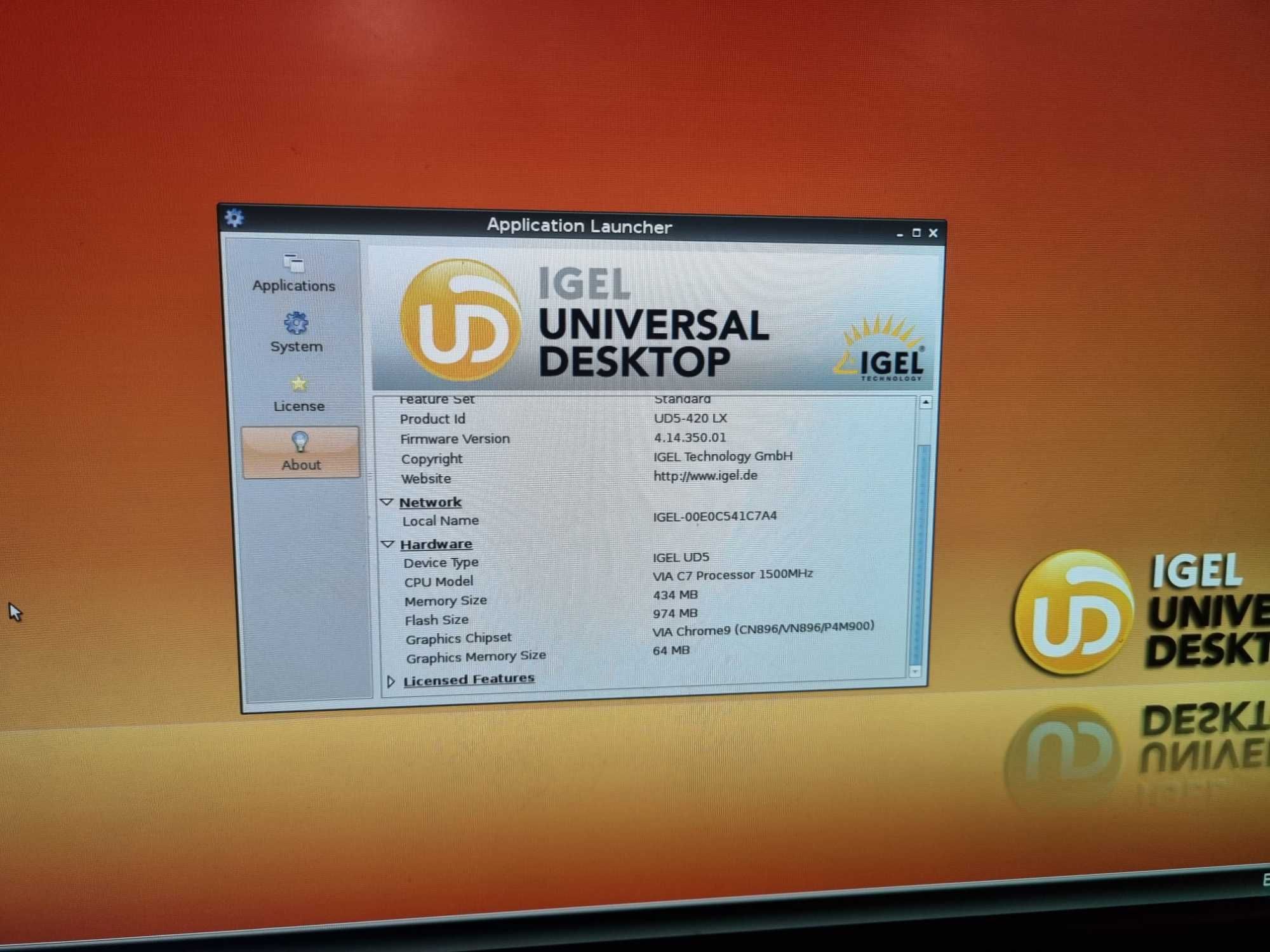Sistem PC IGEL Universal Desktop H700C Germany