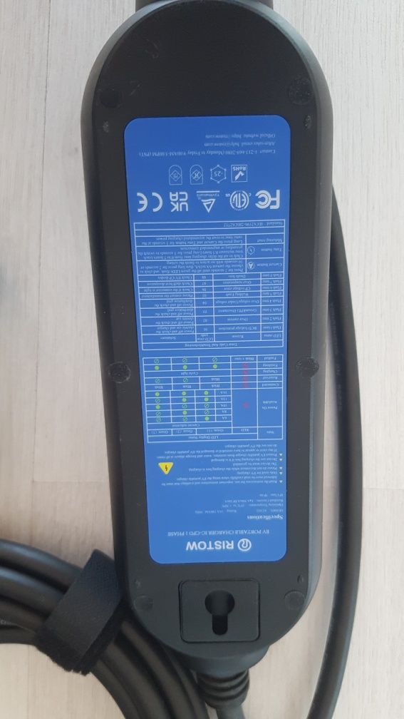 Кабел за зареждане Ristow тип 2 Schuko 3.6 kW, елекрически автомобили