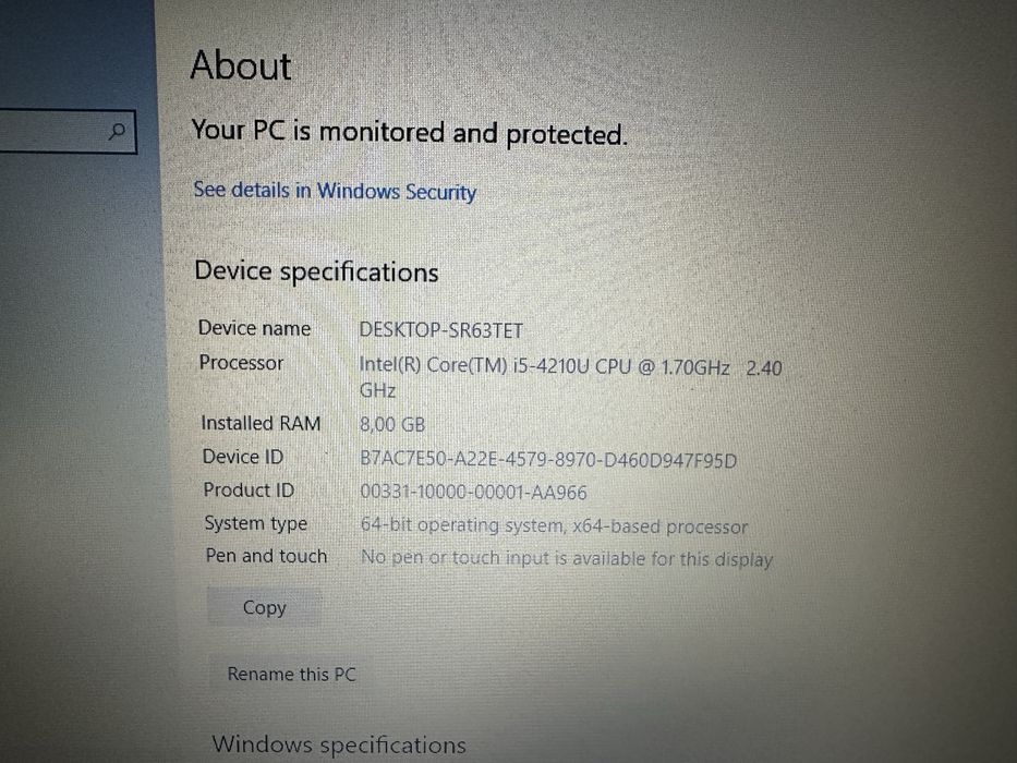 Laptop Toshiba Satellite Pro R50 i5, 15,6"