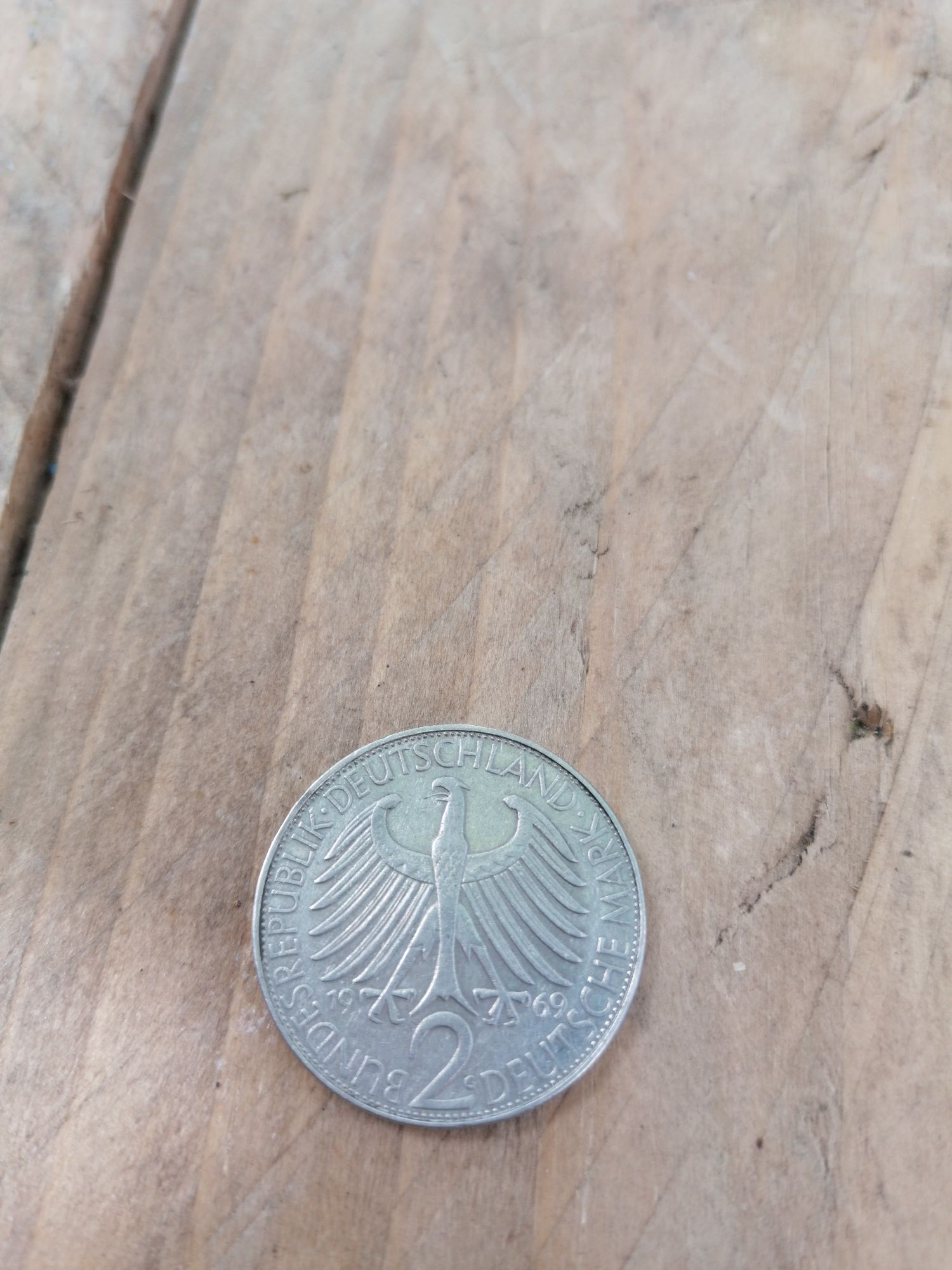 2 марки 1969 "D" Германия Unc Рядка