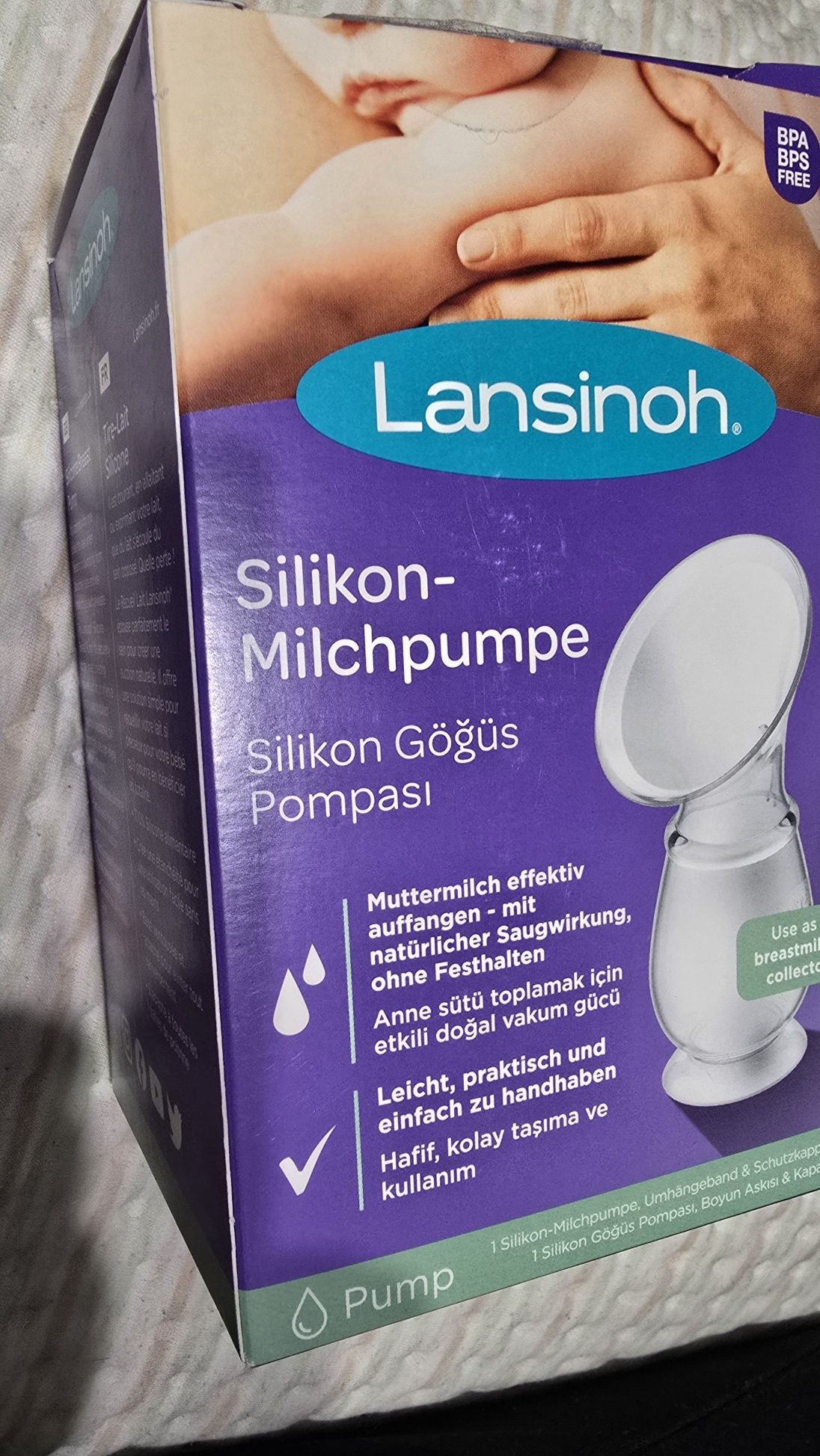 Colector din silicon pentru laptele matern Lansinoh