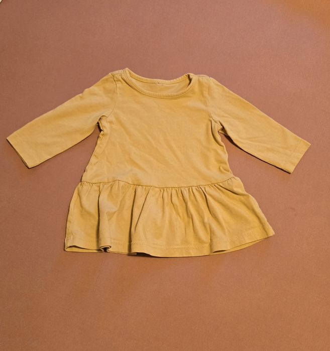 Set 4 topuri, bluzițe stil rochiță H&M, 4-6 luni (marimea 68), bumbac