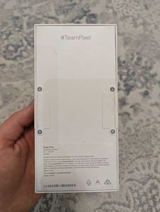 Google Pixel 8 Pro, 256 GB, цвет черный, новый запечатанный