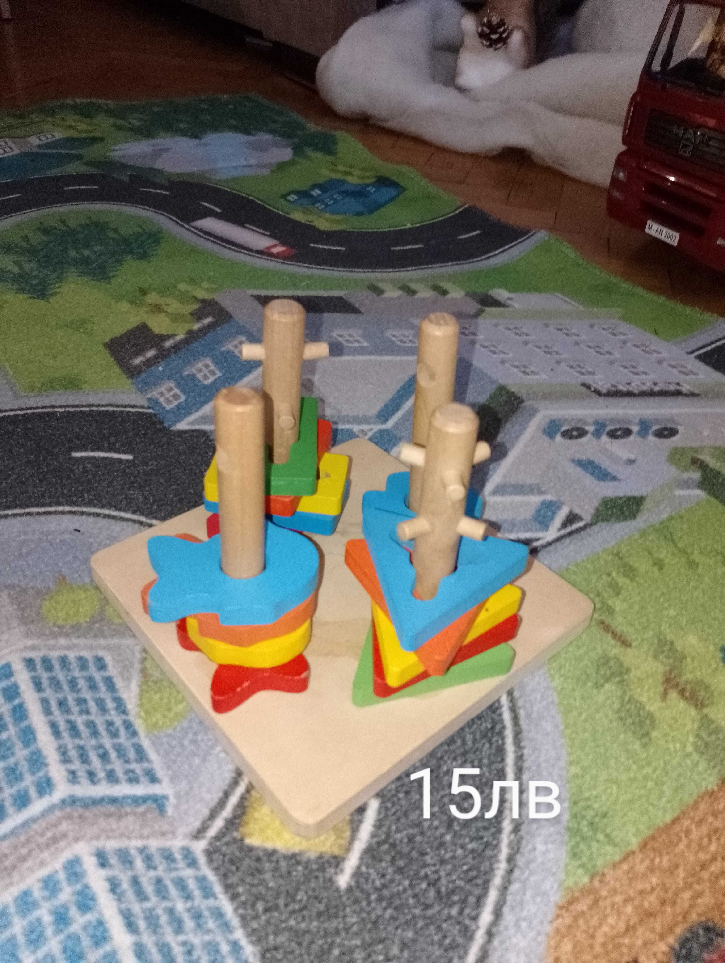 Дървени играчки,пъзели,писти,сортери