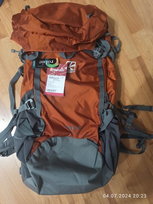 Новый походный рюкзак BASK NOMAD 60 XL оранжевый и серый