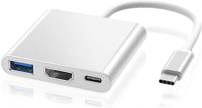 Adaptor ElecMoga USB C la HDMI 4K,  USB 3.0 + Port de încărcare USB C