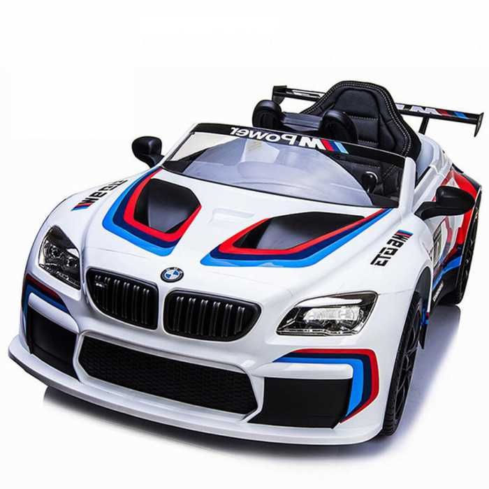 Masinuta electrica copii 1-5 ani Bmw M6 GT3  Roti Moi #Alb