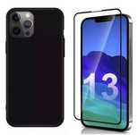 Husa Silicon Back Safety+Folie Sticla 22D Iphone 13/14/15 MINI PRO MAX