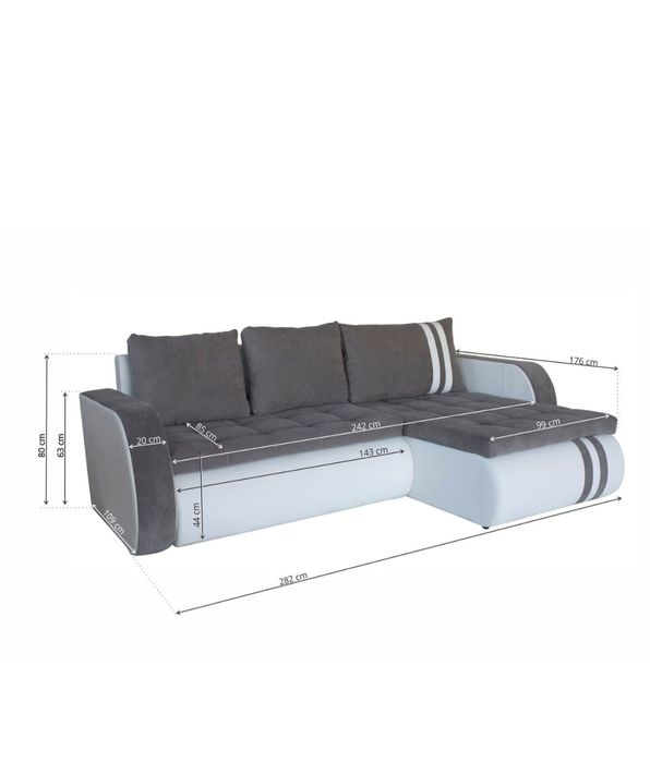 Vând canapea Mobexpert Alb cu gri