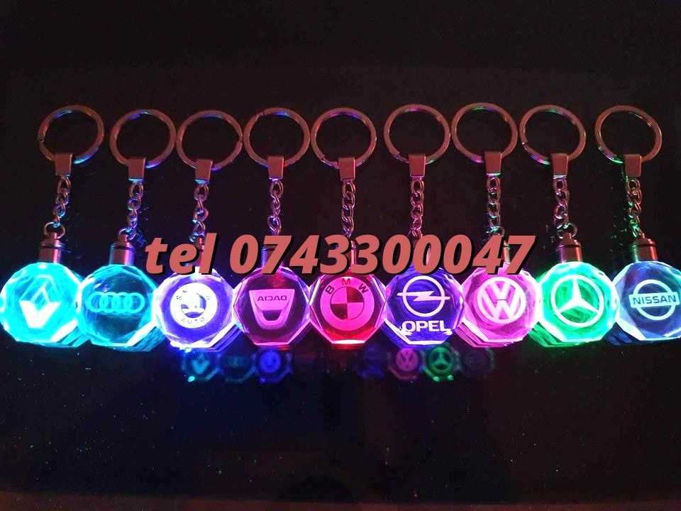 Breloc Sticla Cu Led 6 Culori Renault