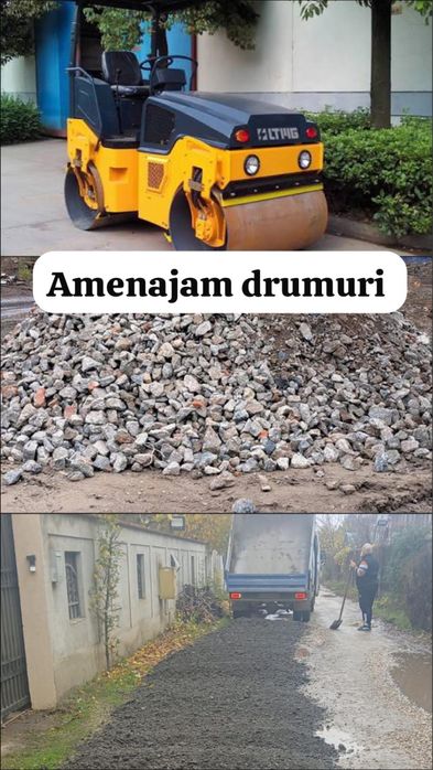Amenajam drumuri/compactor/bobcat/beton concasat/frezat de asfalt