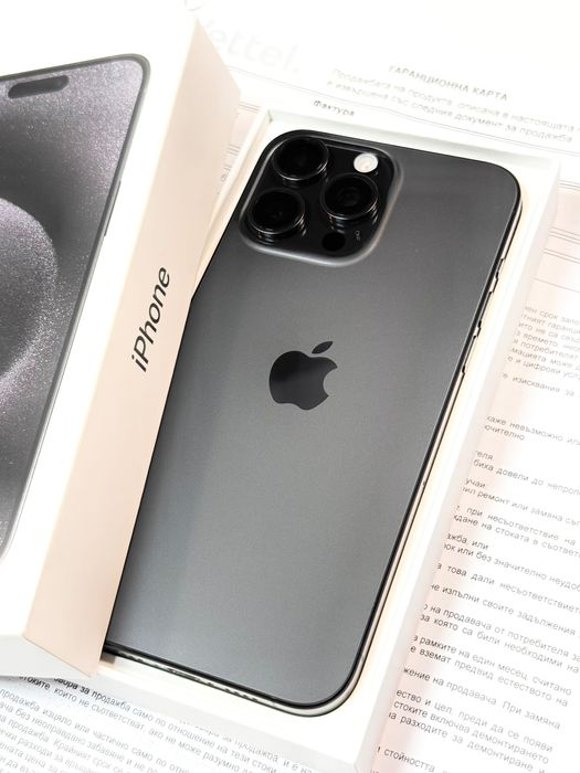 ГАРАНЦИЯ! Apple iPhone 15 Pro Max - Black Titanium
