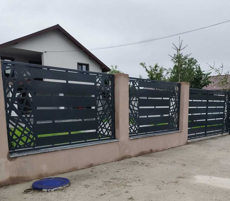 Gard panou metalic, gard ornamental metalic