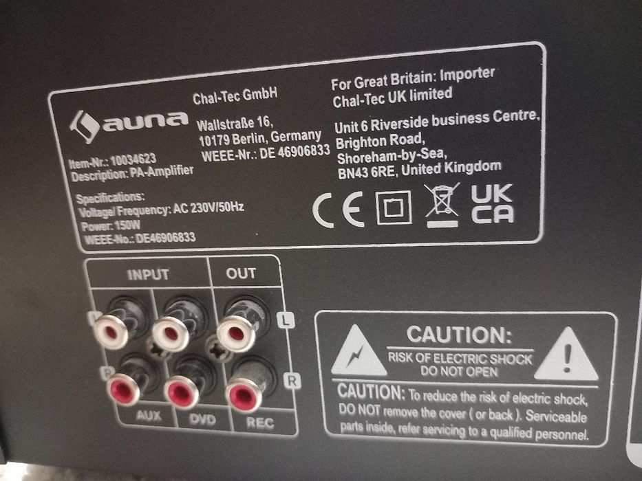 Amplificator audio 150w Auna