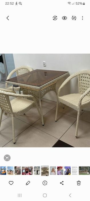 Продам набор стол и четыре кресла из ротана